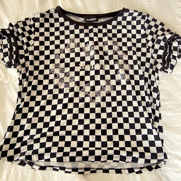 “Happy” checkered t-shirt - Picture 1 of 1